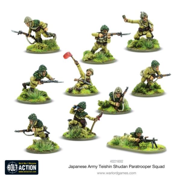 Warlord Games Bolt Action   Japanese Army Teishin Shudan Paratrooper squad - 402216002 - 5060572508033