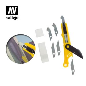 Vallejo    AV Vallejo Tools - Cutter Scriber & 5 Spare Blades - VALT06012 - 8429551930406