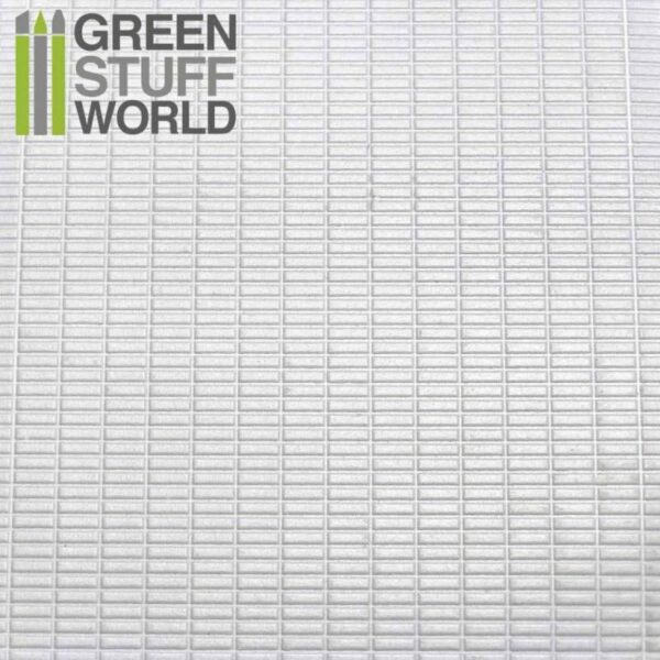 Green Stuff World    ABS Plasticard - SMALL RECTANGLES Textured Sheet - A4 - 8436554361113ES - 8436554361113
