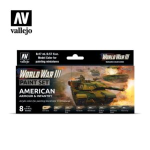 Vallejo    AV Vallejo Model Color Set - WWIII American Armour&Infantry - VAL70220 - 8429551702201