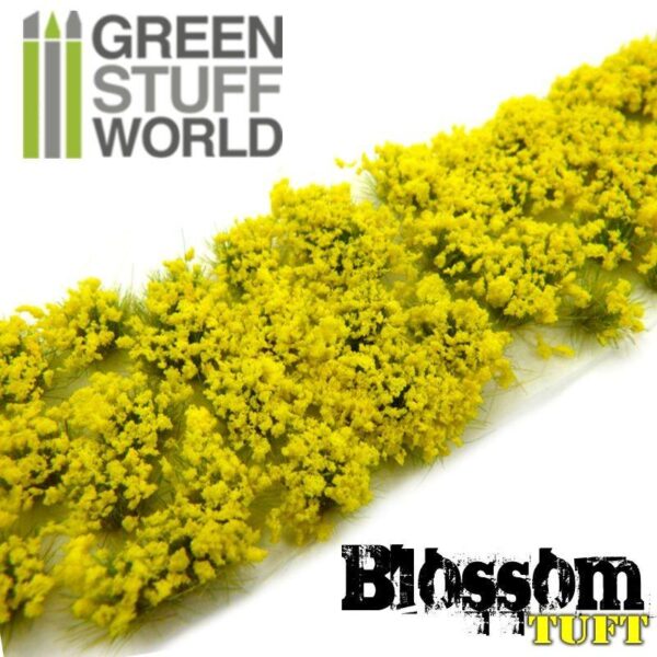 Green Stuff World    Blossom TUFTS - 6mm self-adhesive - YELLOW Flowers - 8436554367818ES - 8436554367818