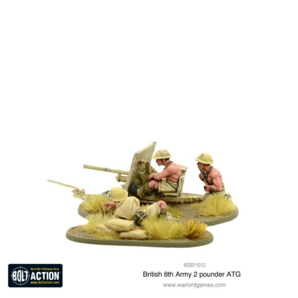 Warlord Games Bolt Action   8th Army 2 Pounder AT - 403011012 - 5060572502437