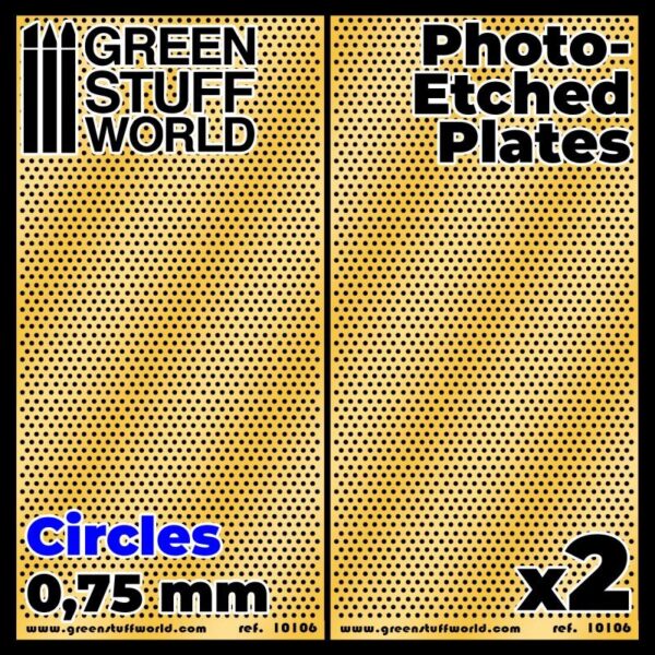 Green Stuff World    Photo-etched Plates - Medium Circles - 8436574506051ES - 8436574506051