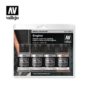 Vallejo    AV Vallejo Metal Color Set - Engine - VAL77604 - 8429551776042