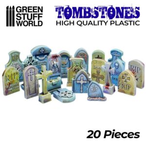 Green Stuff World    20x Gravestones Plastic Set - 8436574505481ES - 8436574505481