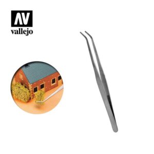 Vallejo    AV Vallejo Tools - Strong Curved S/Steel Tweezers 175mm - VALT12009 - 8429551930536