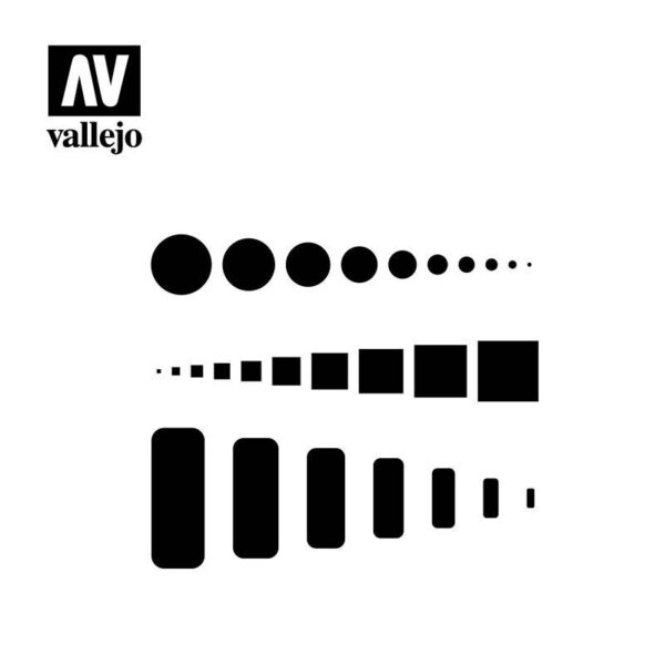 Vallejo    AV Vallejo Stencils - Access Trap Doors 1:32, 1:48 & 1:72 - VALST-AIR003 - 8429551986441