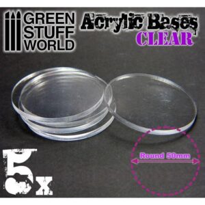 Green Stuff World    Acrylic Bases - Round 50 mm CLEAR - 8436554367948ES - 8436554367948