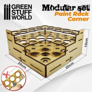 Green Stuff World    Modular Paint Rack - STRAIGHT CORNER - 8436574503463ES - 8436574503463