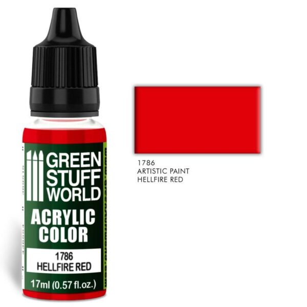 Green Stuff World    Acrylic Color HELLFIRE RED - 8436574501452ES - 8436574501452