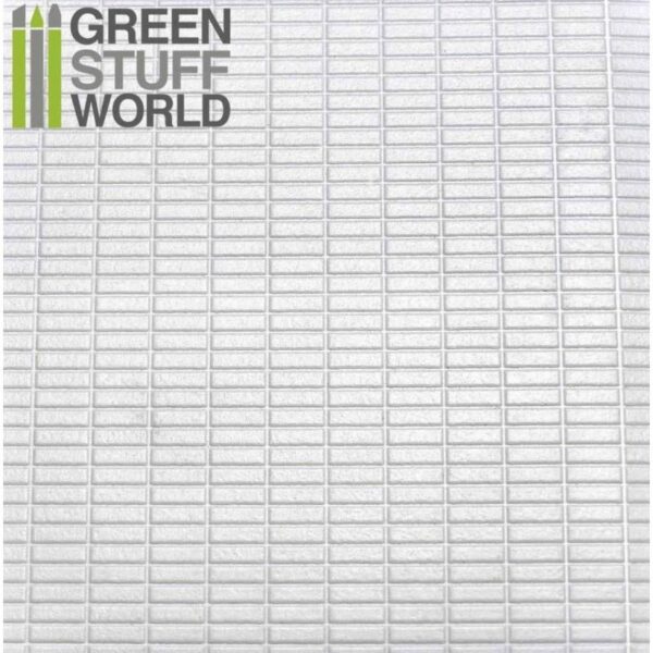 Green Stuff World    ABS Plasticard - MEDIUM RECTANGLES Textured Sheet - A4 - 8436554361120ES - 8436554361120