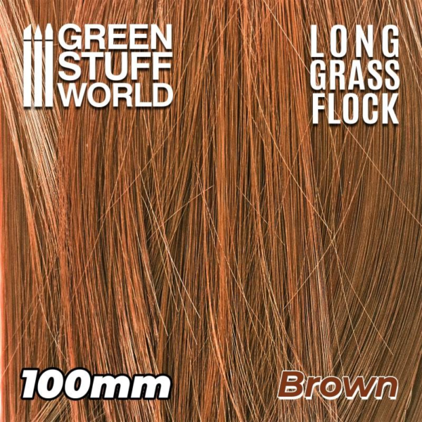 Green Stuff World    Long Grass Flock 100mm - Brown - 8435646507118ES - 8435646507118
