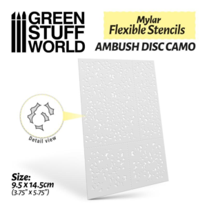 Green Stuff World    Flexible Stencils - Ambush Disc Camo (Various Sizes) - 8435646510392ES - 8435646510392