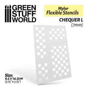 Green Stuff World    Flexible Stencils - Chequer L (7mm) - 8435646510354ES - 8435646510354