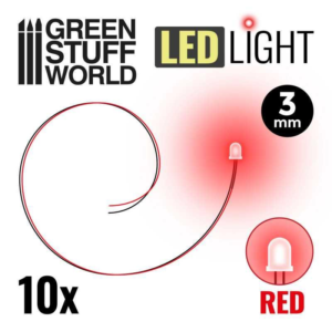 Green Stuff World    Red LED Lights - 3mm - 8435646511832ES - 8435646511832