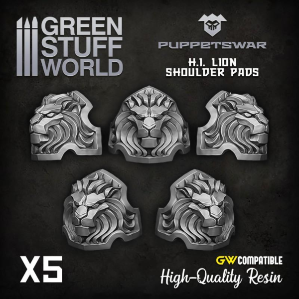Green Stuff World    (H.I.) Lion Shoulder Pads 2 - 5904873421779ES - 5904873421779