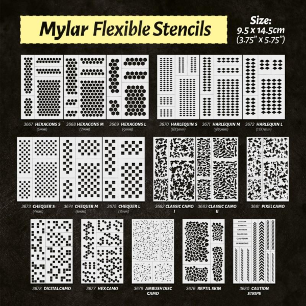 Green Stuff World    Flecible Stencils - Hexagons M (7mm) - 8435646510286ES - 8435646510286