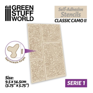 Green Stuff World    Self-adhesive Stencils - Classic Camo 2 - 8435646509679ES - 8435646509679