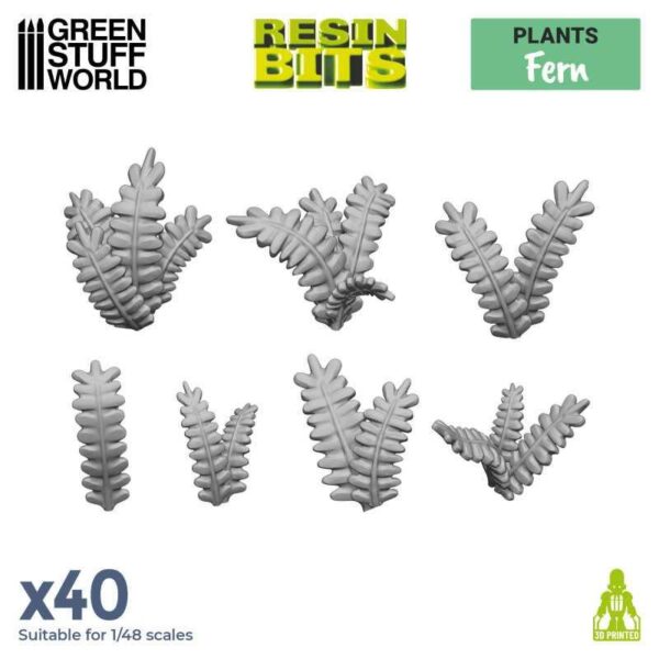 Green Stuff World    3D Printed Set: Fern leaves - 8435646511054ES - 8435646511054