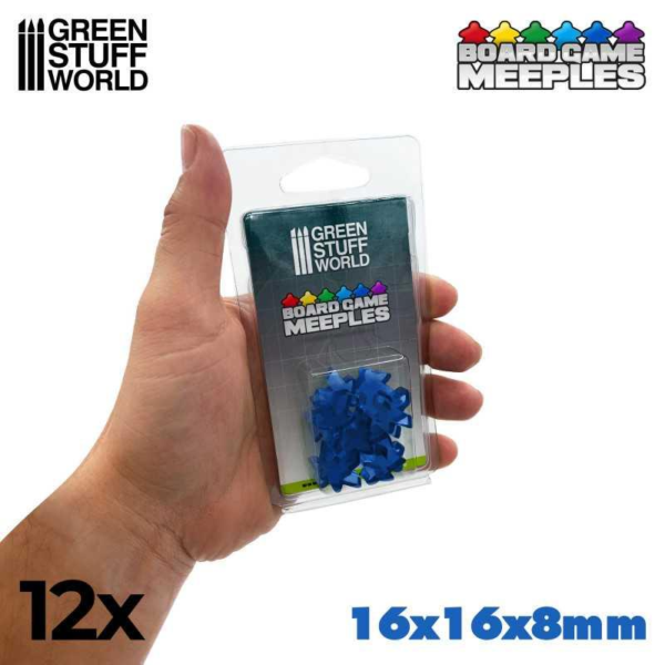 Green Stuff World    Meeples 16x16x8mm - Blue - 8435646514246ES - 8435646514246