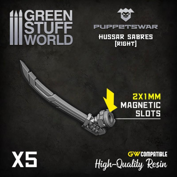 Green Stuff World    Hussar Sabres - Right - 5904873423209ES - 5904873423209