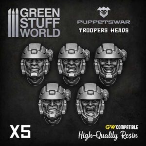 Green Stuff World    Troopers heads - 5904873420758ES - 5904873420758