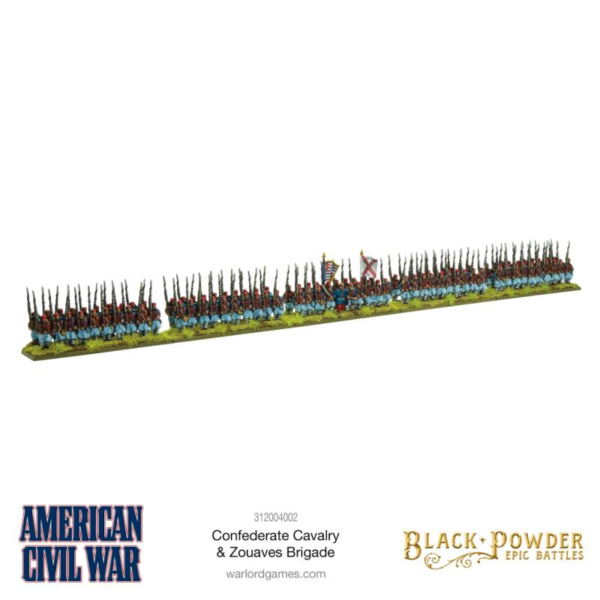 Warlord Games Black Powder Epic Battles   Black Powder Epic Battles: American Civil War Confederate Cavalry & Zouaves Brigade - 312004002 - 5060917991469