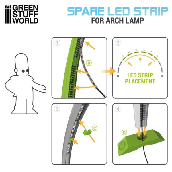 Green Stuff World    Replacement LED Strip for Arch Lamp: Darth Black - 8435646505534ES - 8435646505534