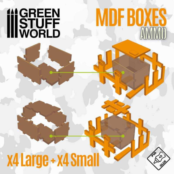 Green Stuff World    Rectangular Wooden MDF Boxes - 8435646511542ES - 8435646511542