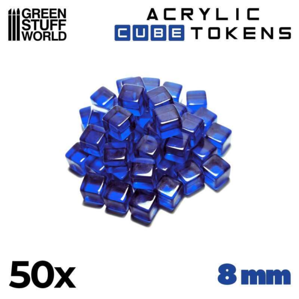 Green Stuff World    Blue Cube tokens 8mm - 8435646511498ES - 8435646511498