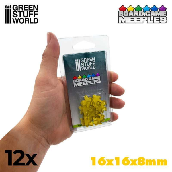 Green Stuff World    Meeples 16x16x8mm - Yellow - 8435646514260ES - 8435646514260
