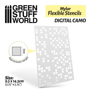 Green Stuff World    Flexible Stencils - Digital Camo (5mm) - 8435646510385ES - 8435646510385