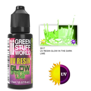 Green Stuff World    UV RESIN 17ml LIME - Glow in the Dark - 8435646508771ES - 8435646508771