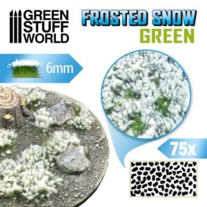 Green Stuff World    Shrubs TUFTS - 6mm FROSTED SNOW - GREEN - 8435646502267ES - 8435646502267