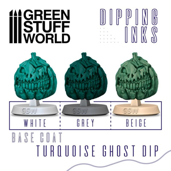 Green Stuff World    Dipping Ink 60ml - Turquoise Ghost Dip - 8435646508627ES - 8435646508627
