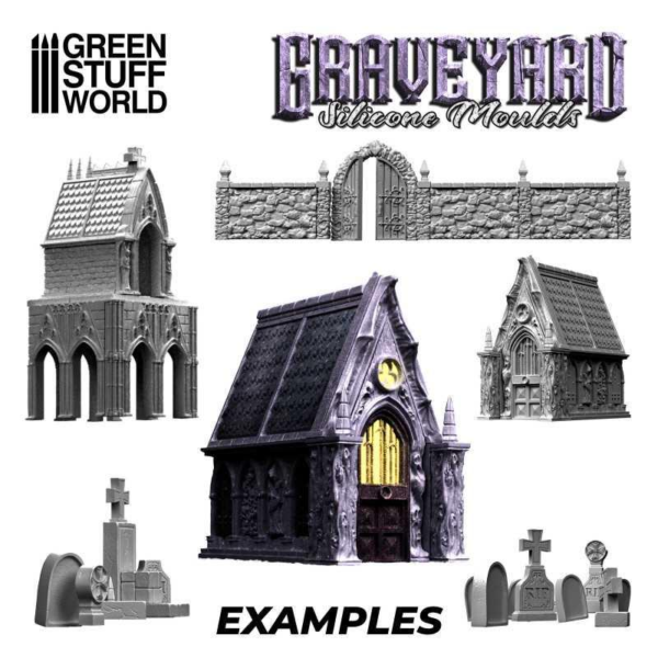 Green Stuff World Kings of War   Silicone Moulds - Graveyard - 8435646504728ES - 8435646504728