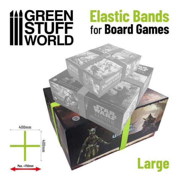 Green Stuff World    Elastic Bands for Board Games 400mm: Pack x4 - 8435646509433ES - 8435646509433