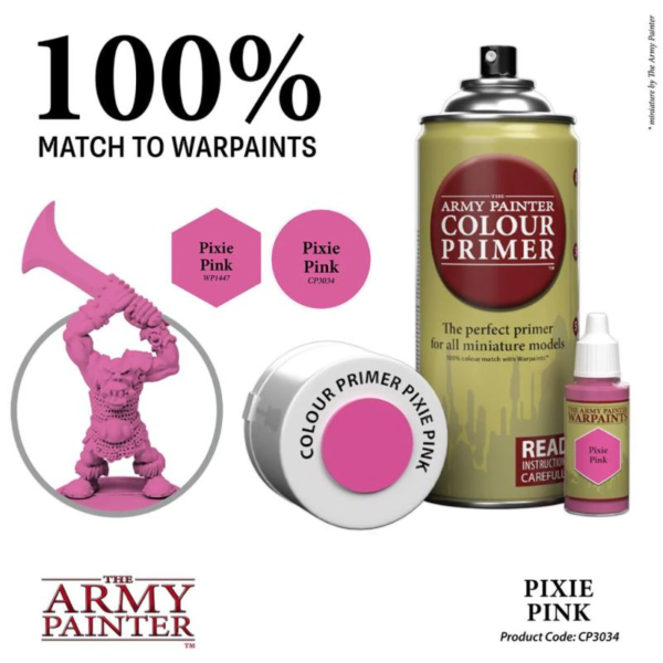 The Army Painter    Colour Primer - Pixie Pink - APCP028 -