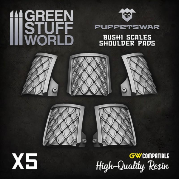 Green Stuff World    Bushi Scales shoulder pads - 5904873423131ES - 5904873423131