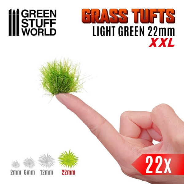 Green Stuff World    Grass Tufts XXL - 22mm self-adhesive - Light Green - 8435646509525ES - 8435646509525