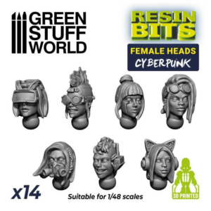 Green Stuff World    Female Heads - Cyberpunk - 8435646509174ES - 8435646509174