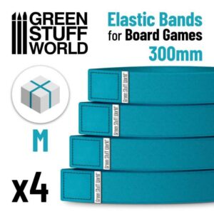 Green Stuff World    Elastic Bands for Board Games 300mm - Pack x4 - 8435646509426ES - 8435646509426