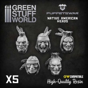 Green Stuff World    Native American Heads - 5904873423889ES - 5904873423889