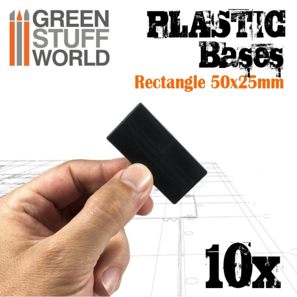 Green Stuff World    Plastic Rectangular Bases 25x50mm - 8435646509327ES - 8435646509327