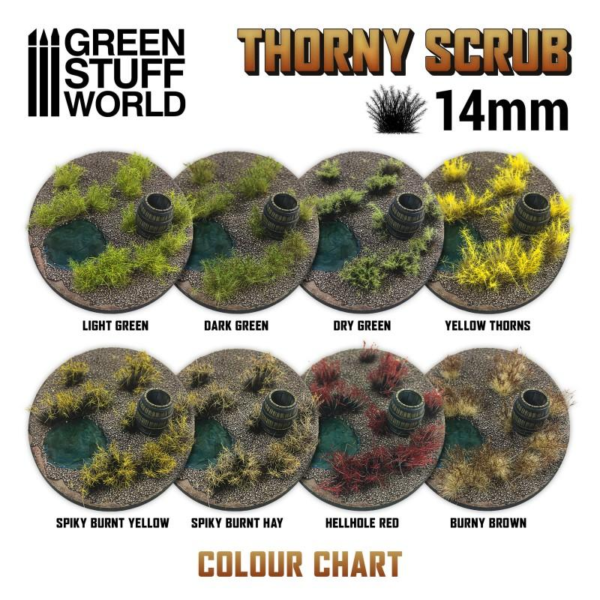 Green Stuff World    Thorny Scrubs Tufts - Dry Green - 8435646510019ES - 8435646510019