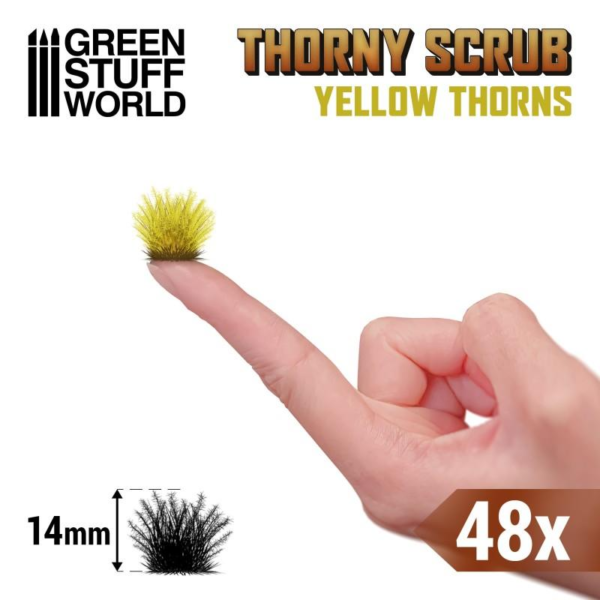 Green Stuff World    Thorny Scrubs Tufts - Yellow Thorns - 8435646510026ES - 8435646510026