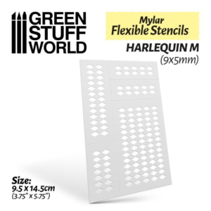 Green Stuff World    Flexible Stencils - Harelquin M (9x5mm) - 8435646510316ES - 8435646510316