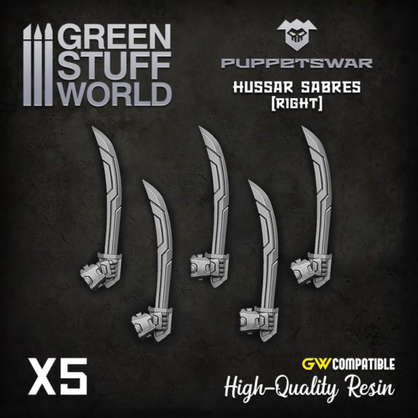 Green Stuff World    Hussar Sabres - Right - 5904873423209ES - 5904873423209