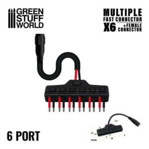 Green Stuff World    Multiple Fast connector (x6) + Jack female connector - 8435646514178ES - 8435646514178