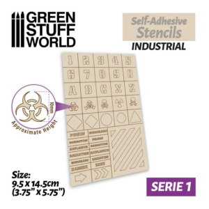 Green Stuff World    Self-adhesive Stencils - Industrial - 8435646504377ES - 8435646504377